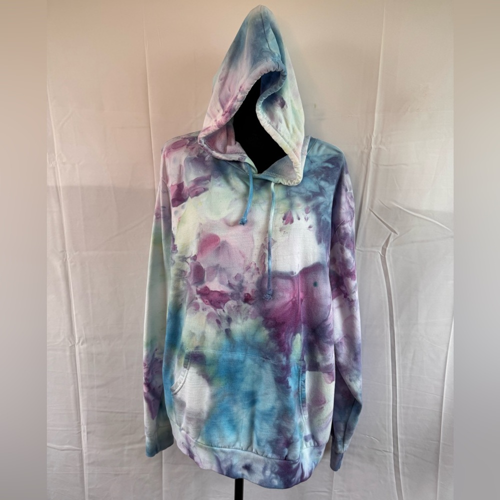 Unisex Hand Dyed Tie-Dye Hoodie Sweatshirt